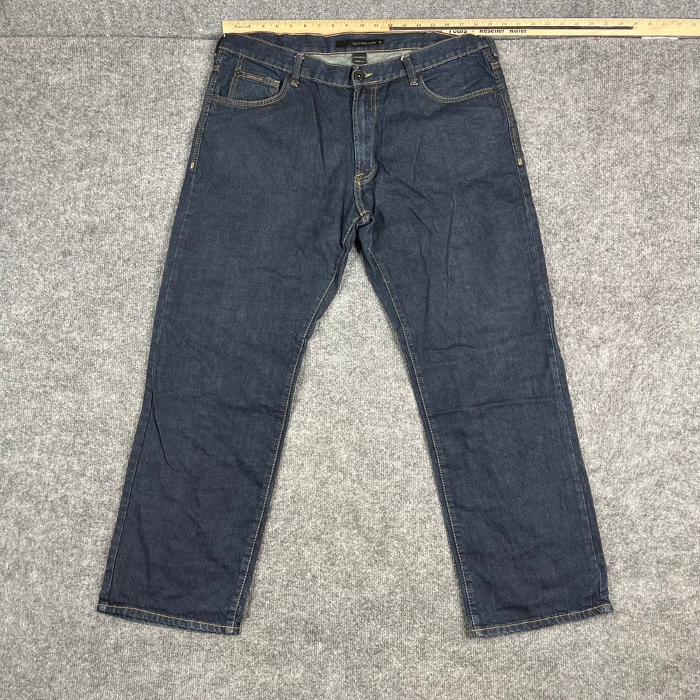 Calvin Klein Jeans Mens Size 38 Dark Indigo Straight Cut Denim‎ Classic Casual